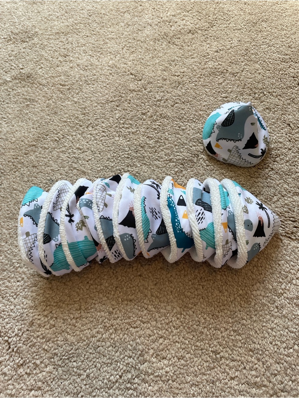 ❗️3/$10❗️ NWOT Baby “Pee-pee Teepee” Pee Shields in Dinosaur Print